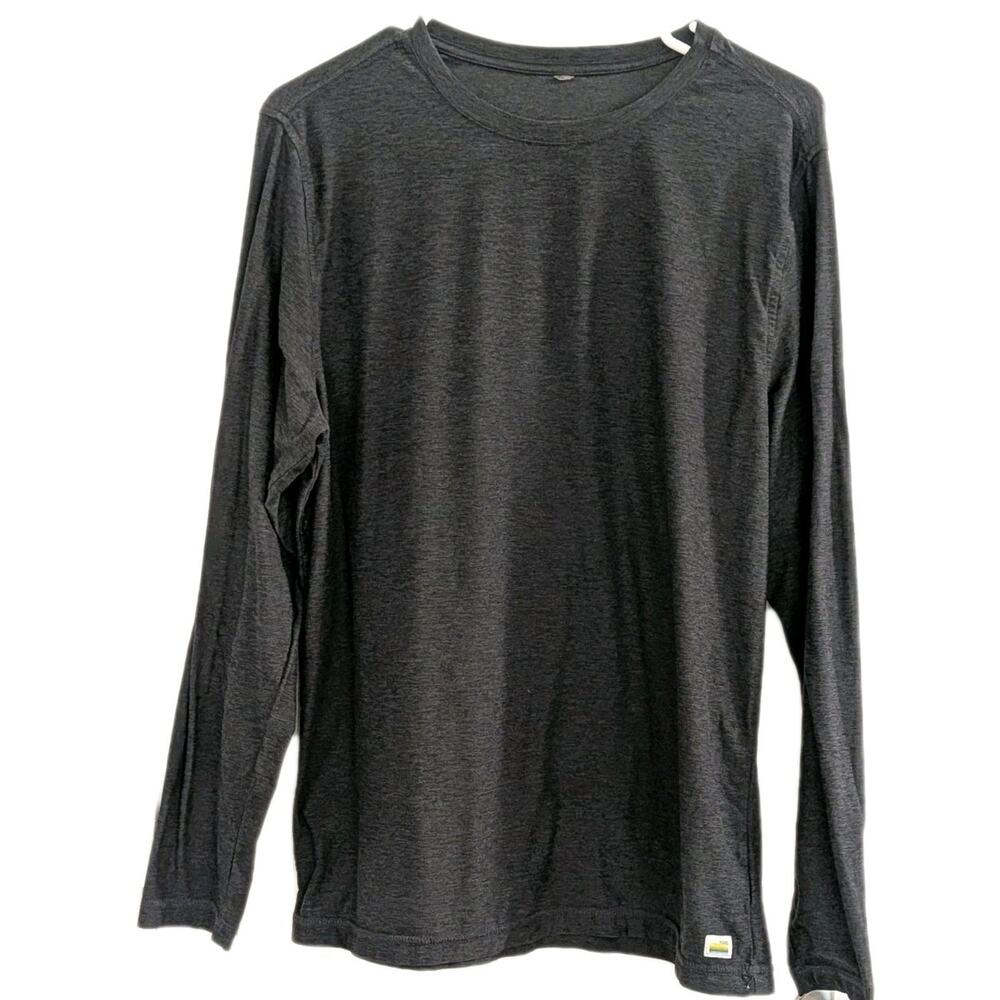 Vuori Shirt Mens Large Gray Strato Tech T-Shirt Long Sleeve Performance